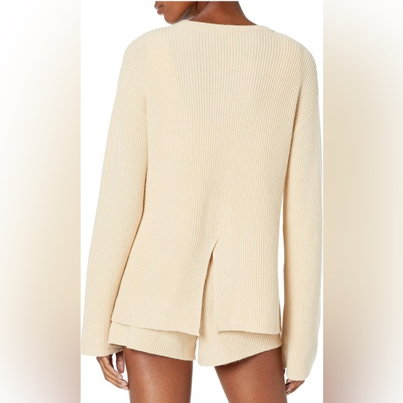 The Drop Women's Alice Crewneck Back Slit Ribbed Pullover Sweater - Picture 2 of 6